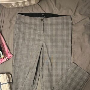 Womens Gray black red Plaid Pants
